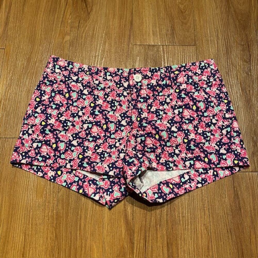 Lilly Pulitzer Candy Heart Print Walsh Hot‎ Pants Shorts 3" Women's Size 2 - Picture 9 of 9